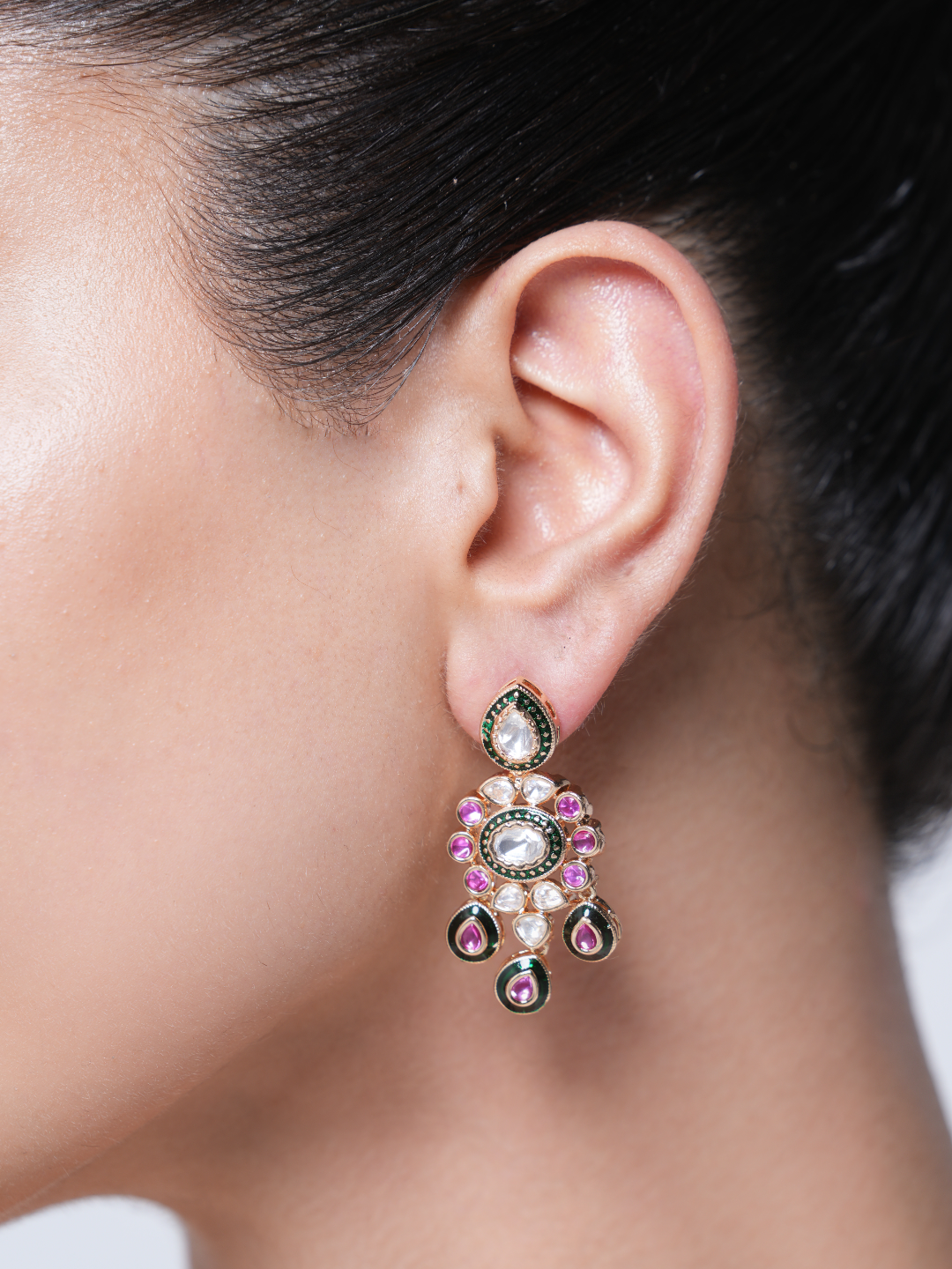 Premium Kundan Polki Earrings