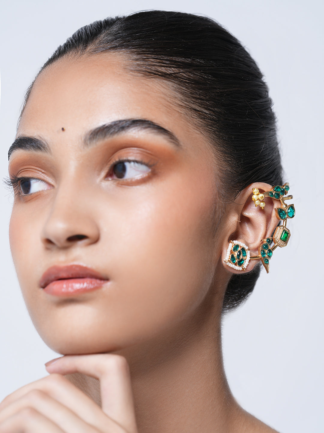 Designer Peacock Style Earcuffs