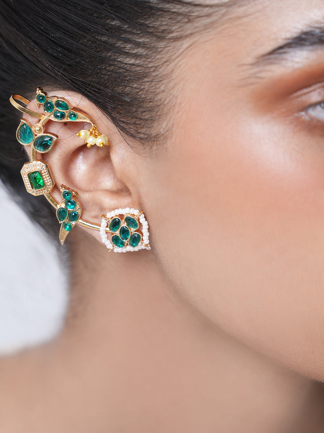Designer Peacock Style Earcuffs