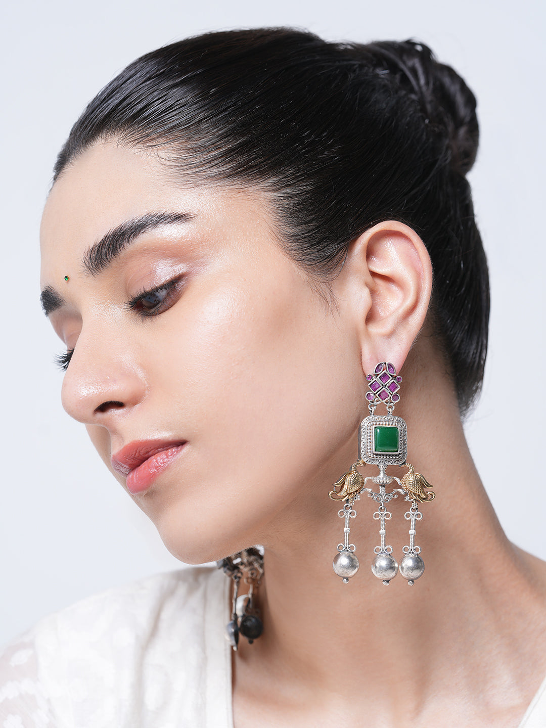 Silver Polish Fusion Earrings