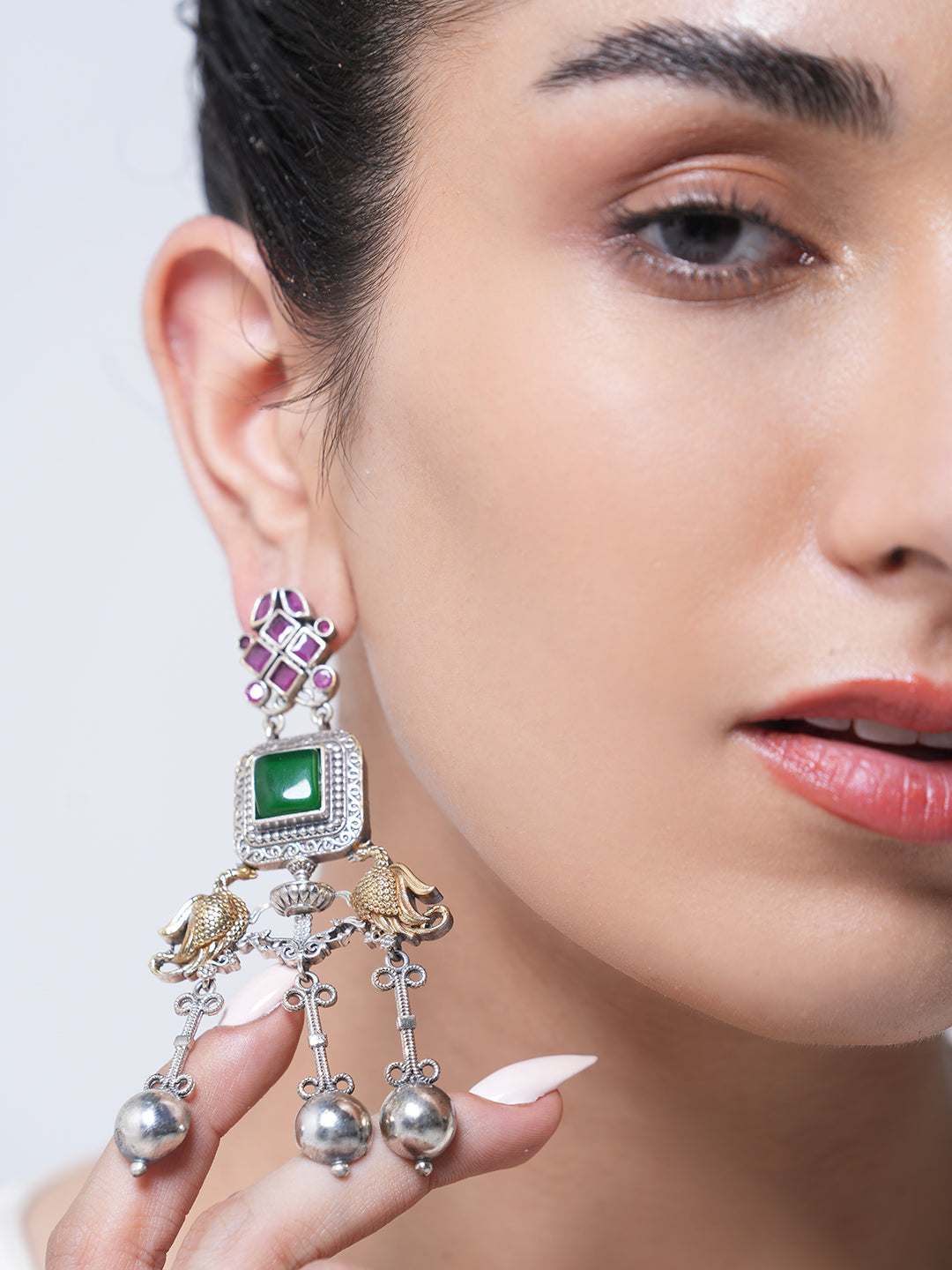 Silver Polish Fusion Earrings