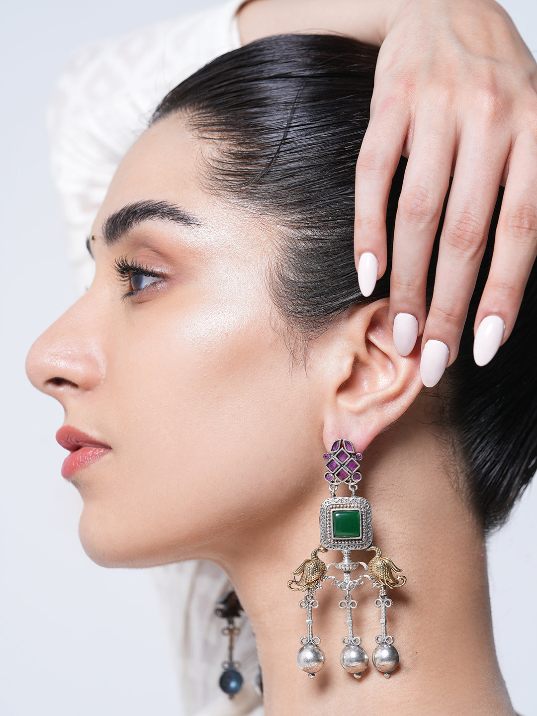 Silver Polish Fusion Earrings