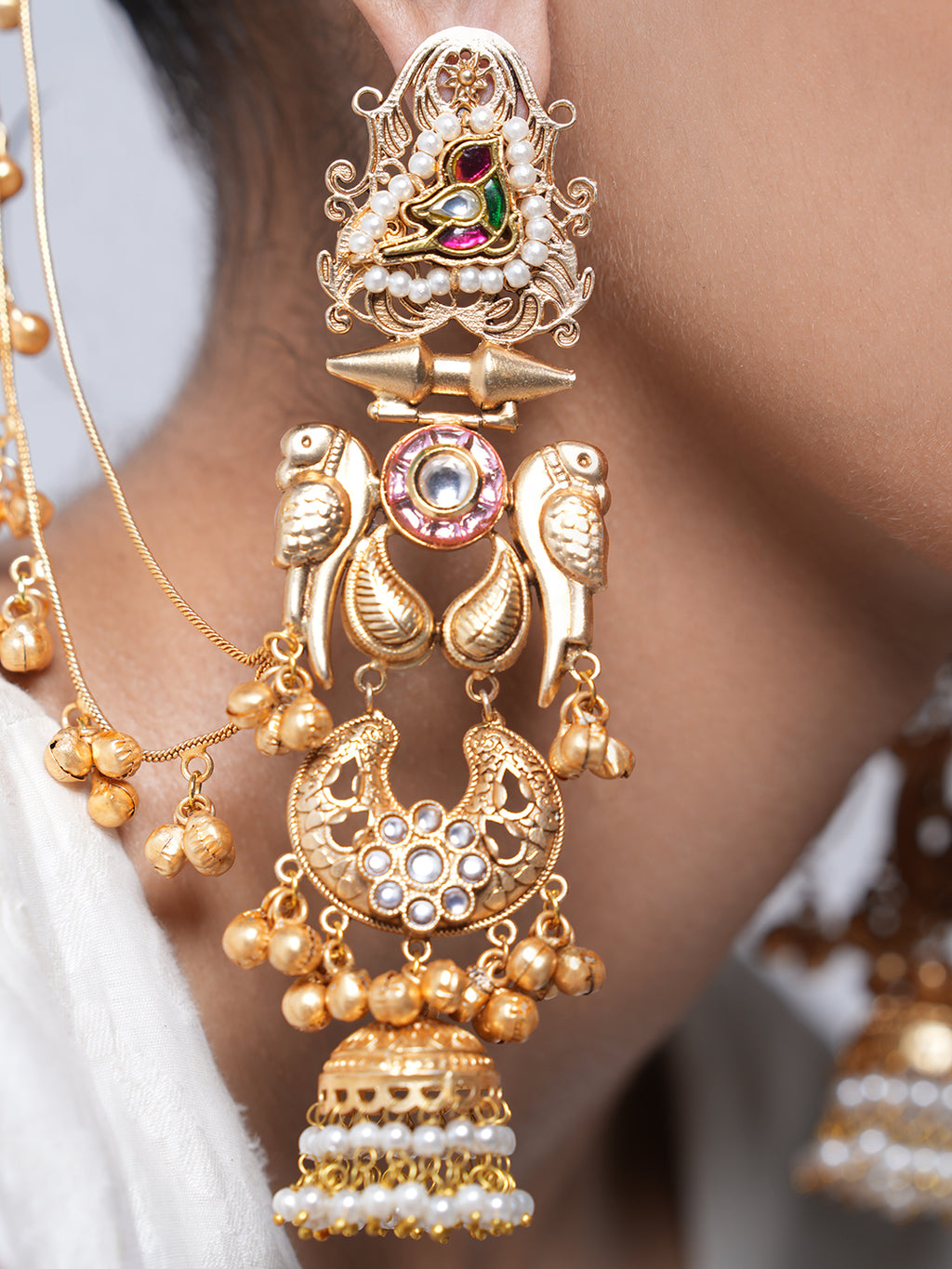 Designer Long Jhumka with Ghungroo