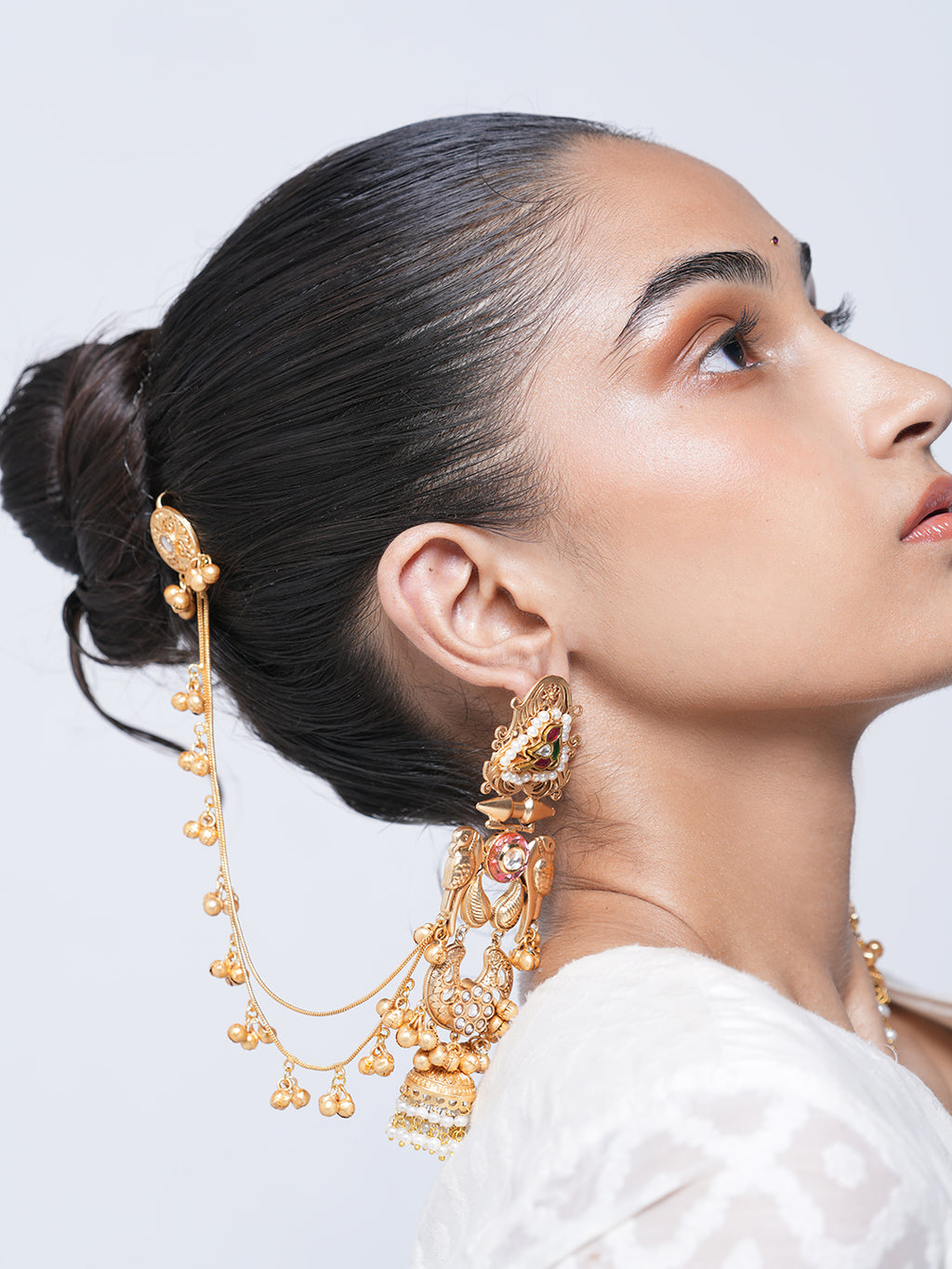 Designer Long Jhumka with Ghungroo