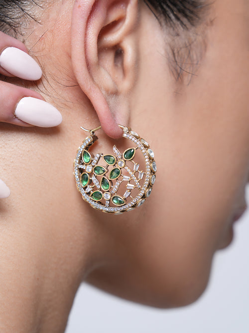 Round Mehendi Polish Earrings