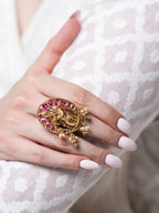 Heavy Antique Krishna Ring