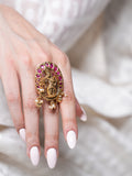 Heavy Antique Krishna Ring