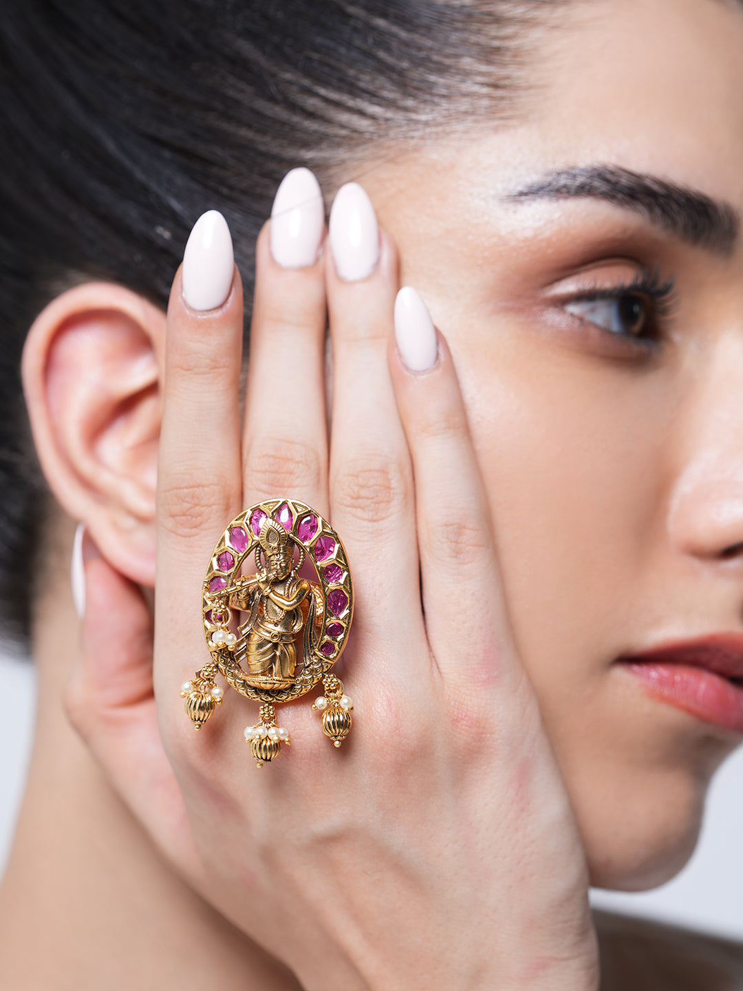 Heavy Antique Krishna Ring