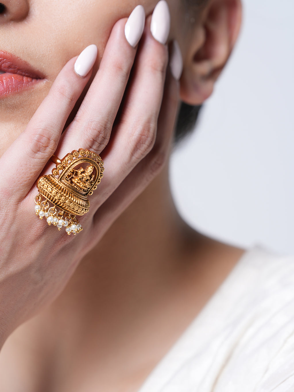 Small Lakshmi Designer Ring
