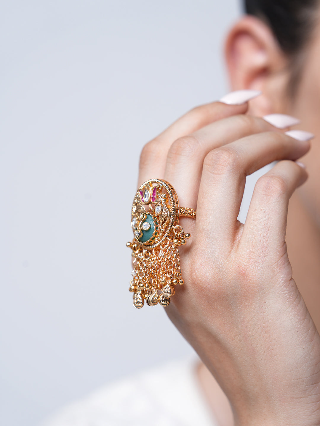 Long Heritage Ghungroo Ring