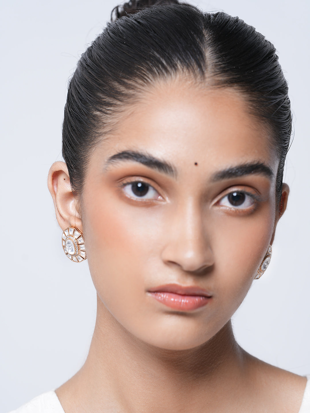 Shiny Kundan Studs