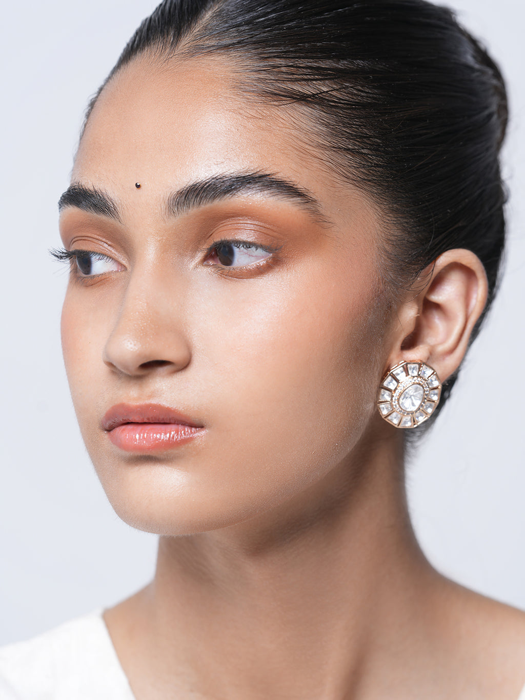 Shiny Kundan Studs