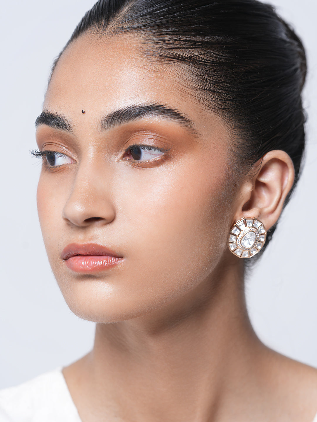 Shiny Kundan Studs