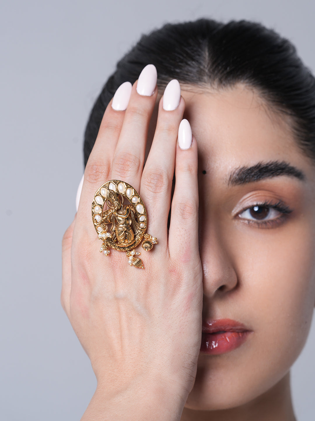 Heavy Antique Krishna Ring