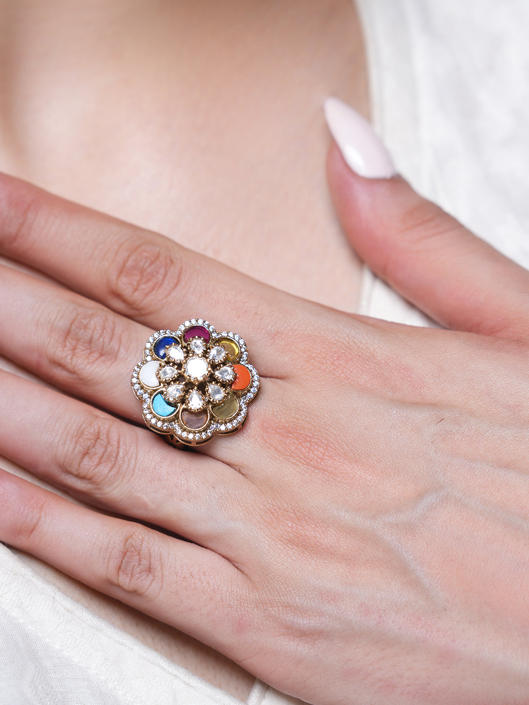 Designer Navratan Ring