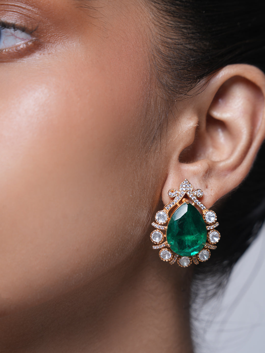 Green Doublet Moissanite Tops