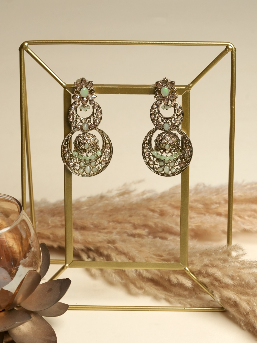 Reverse AD Jhumki Style Earrings