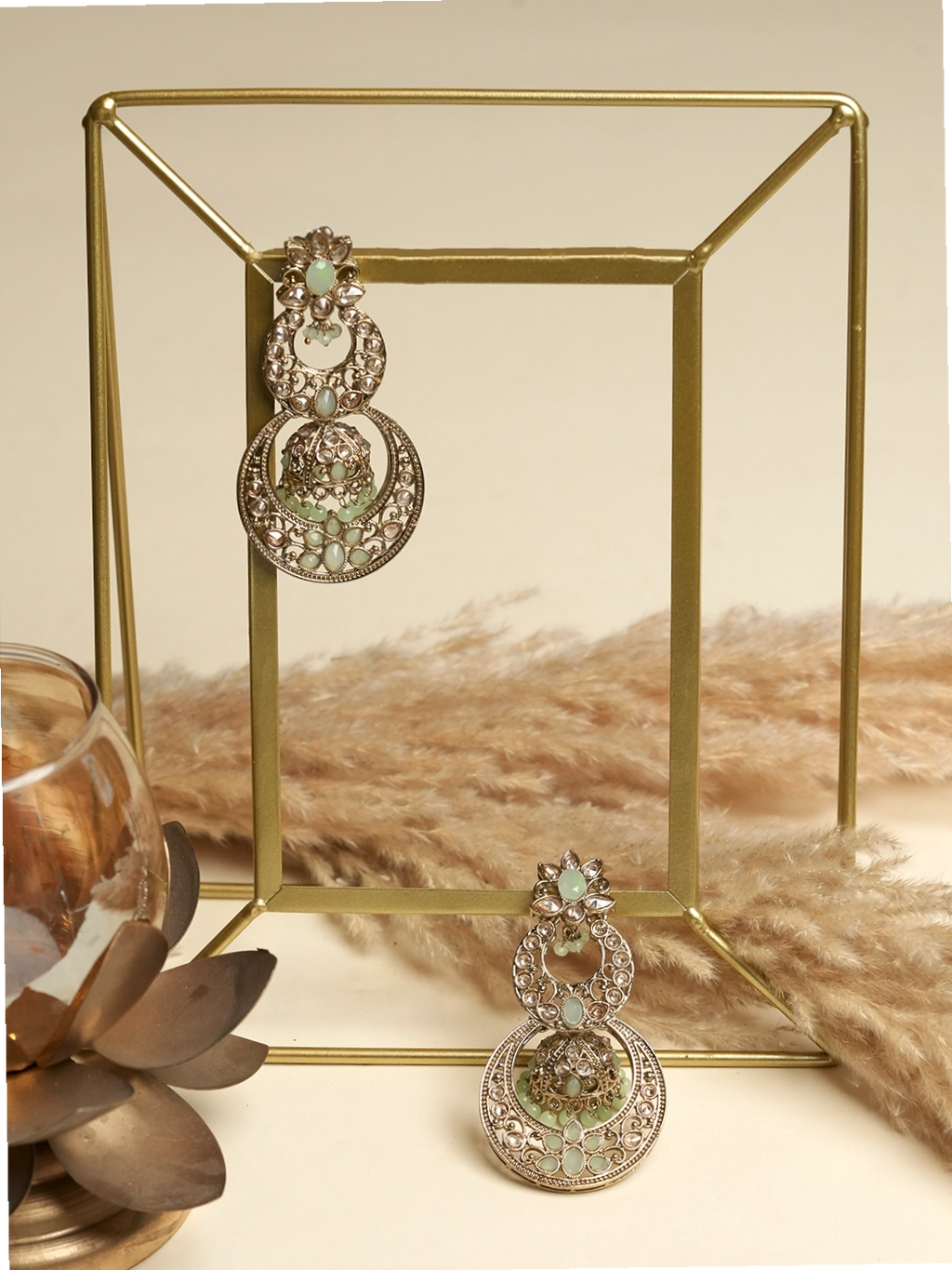 Reverse AD Jhumki Style Earrings