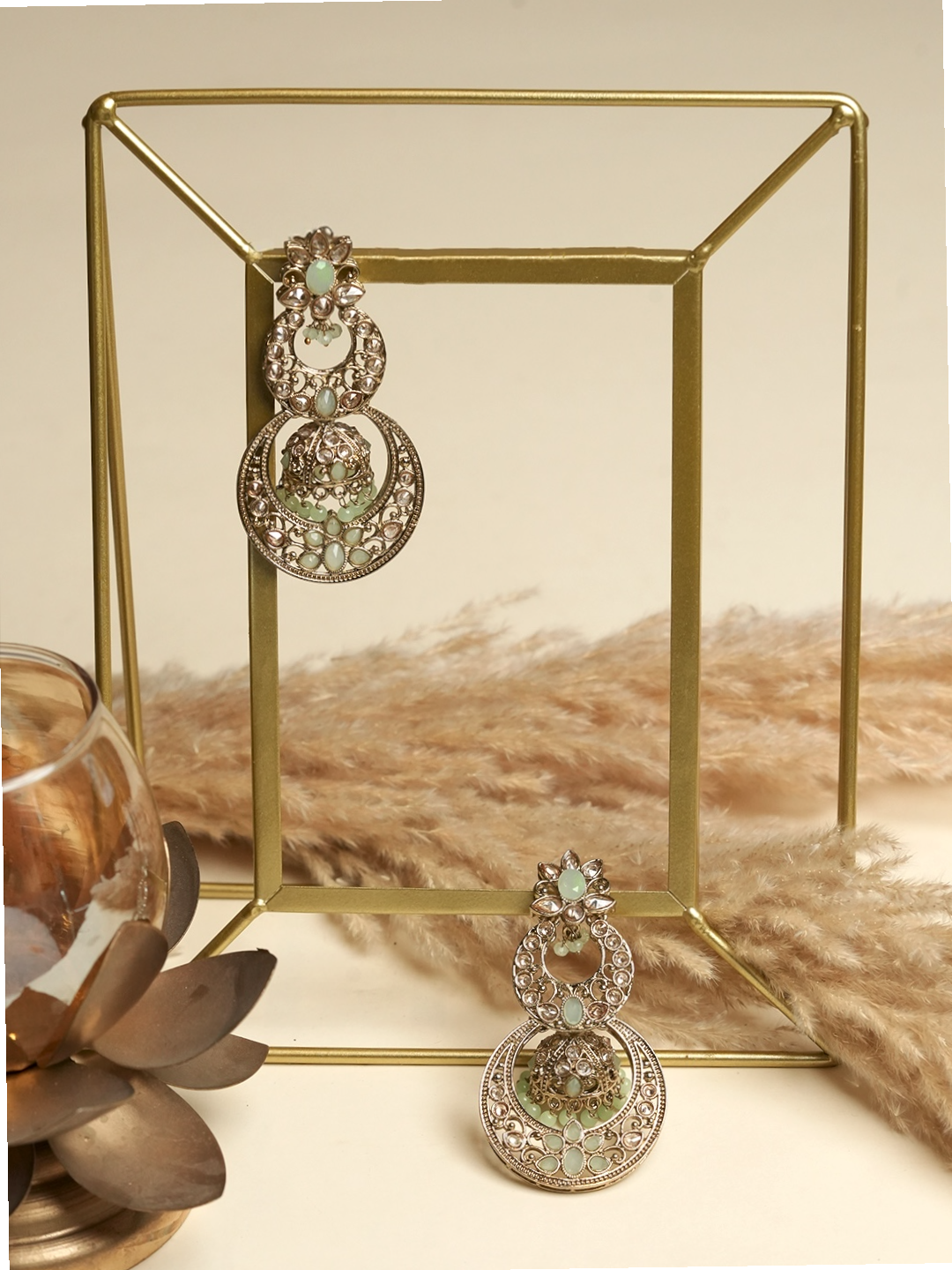 Reverse AD Jhumki Style Earrings