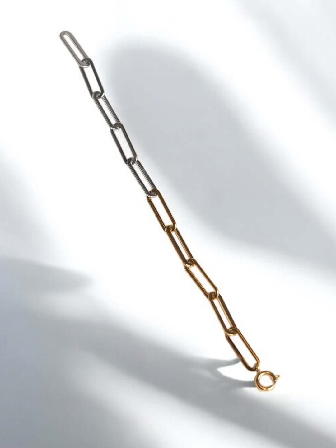 Two-Tone Paperclip Chain Bracelet