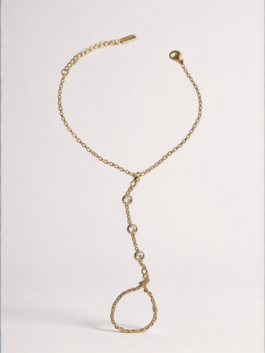 Cubic Zirconia Finger Bracelet