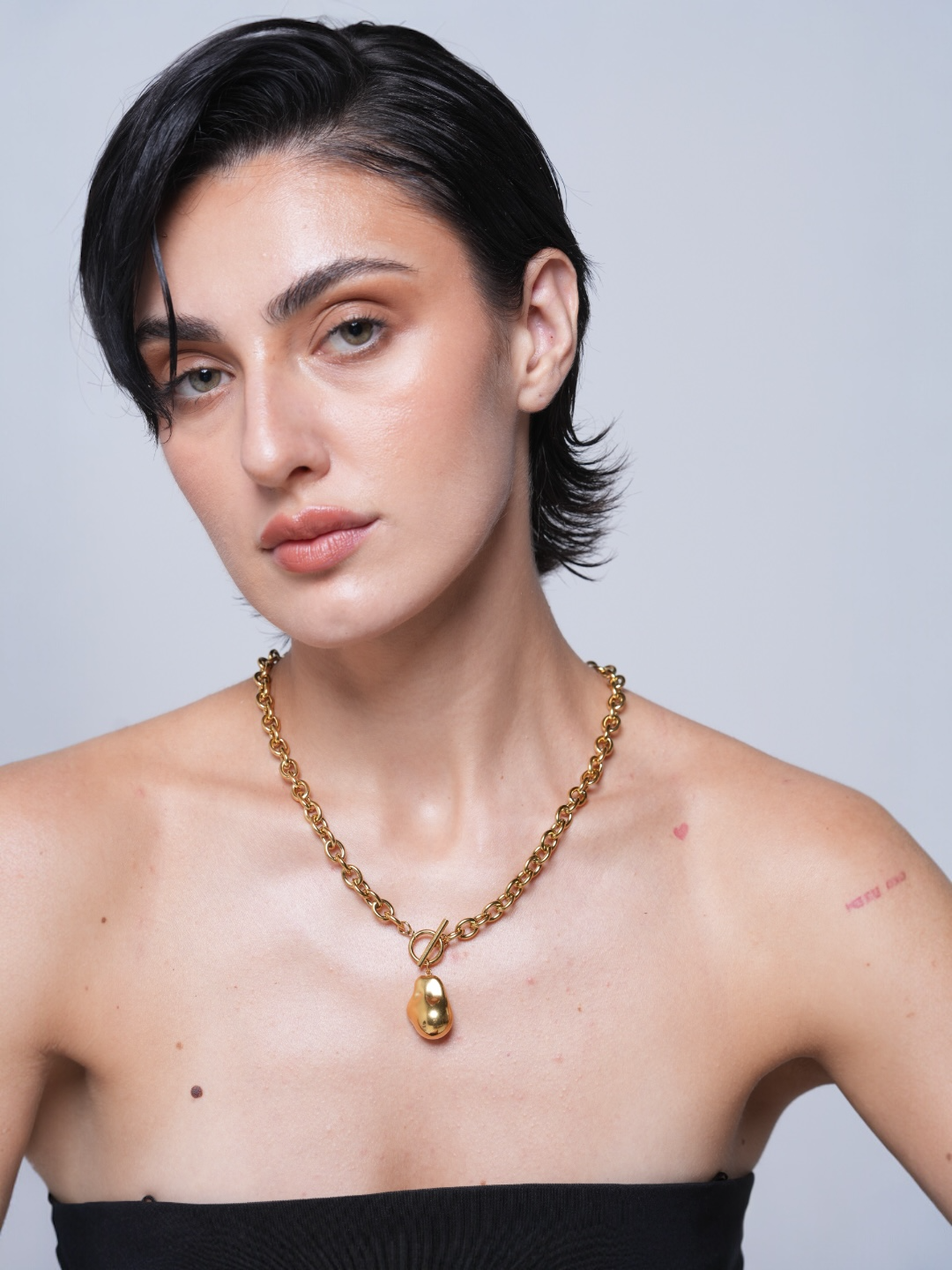 Water Drop Link Chain Pendant Necklace