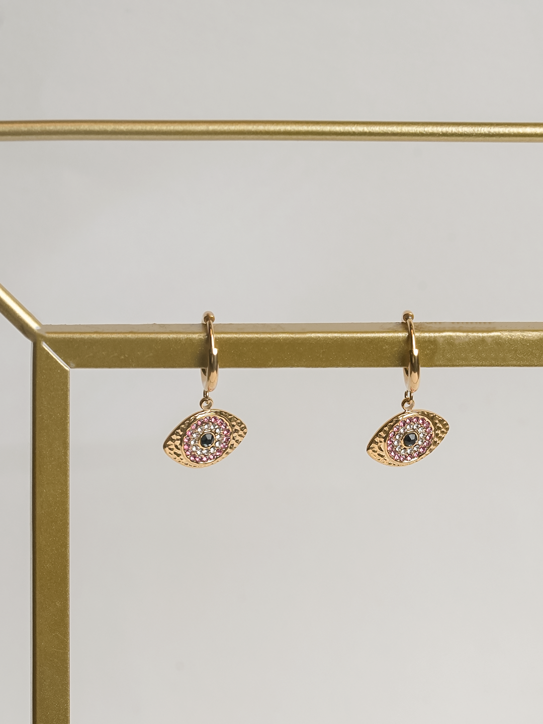 Glam Round Eye Earrings