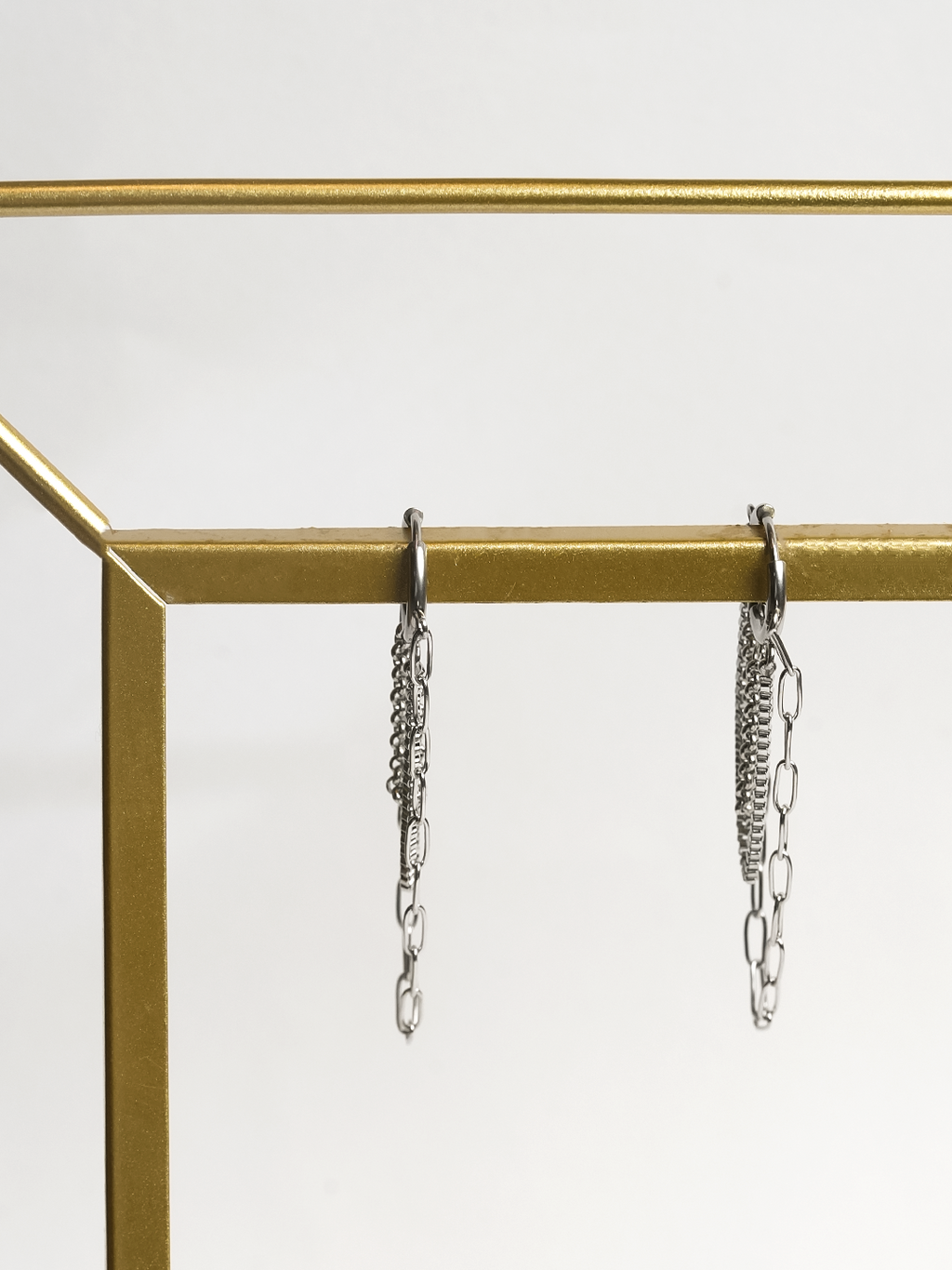 Delicate Chain Hoop Earrings