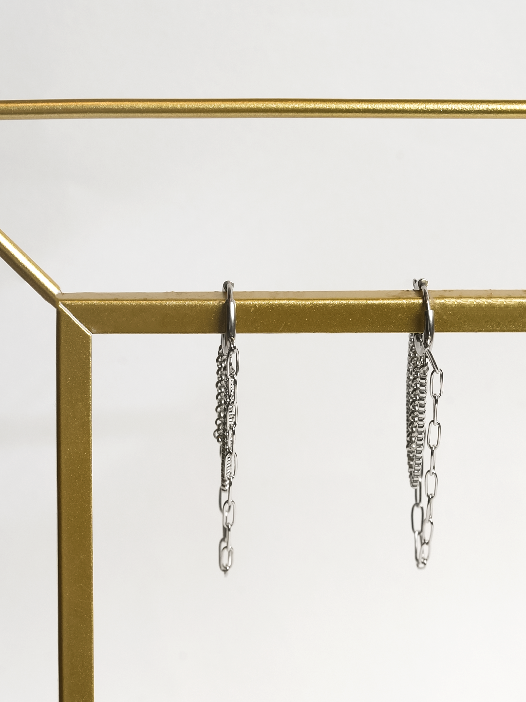 Delicate Chain Hoop Earrings