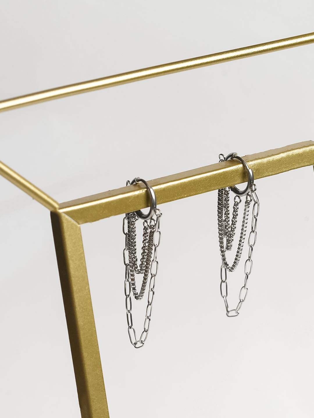 Delicate Chain Hoop Earrings