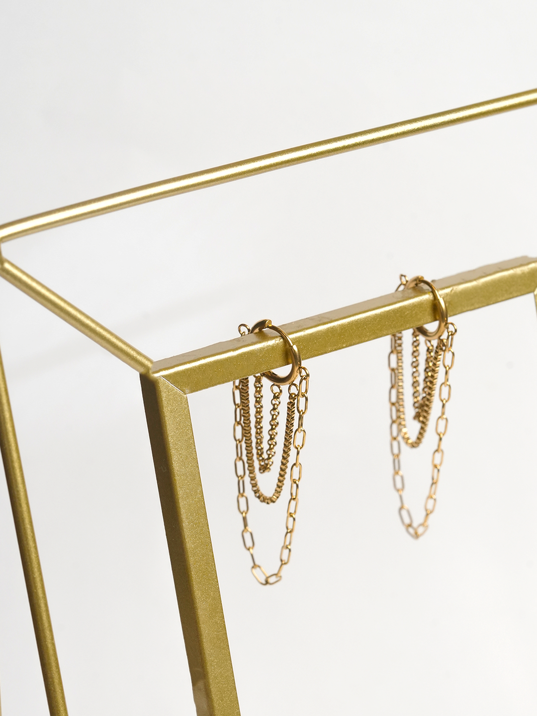 Delicate Chain Hoop Earrings