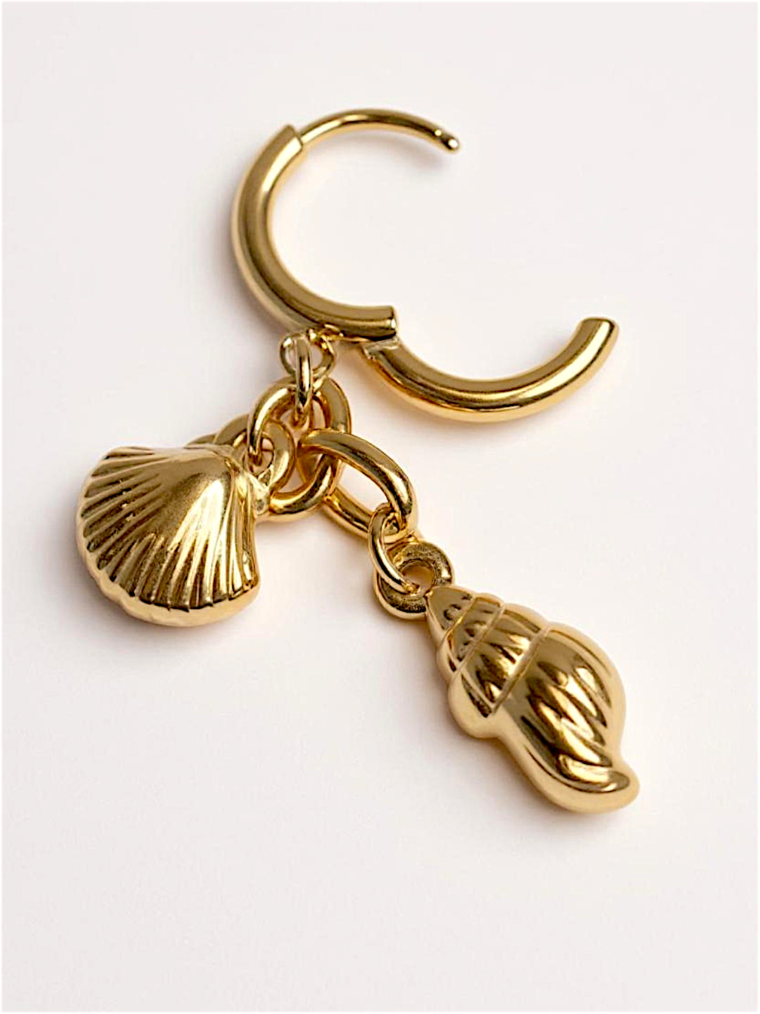 Star Seashell Drop Earrings