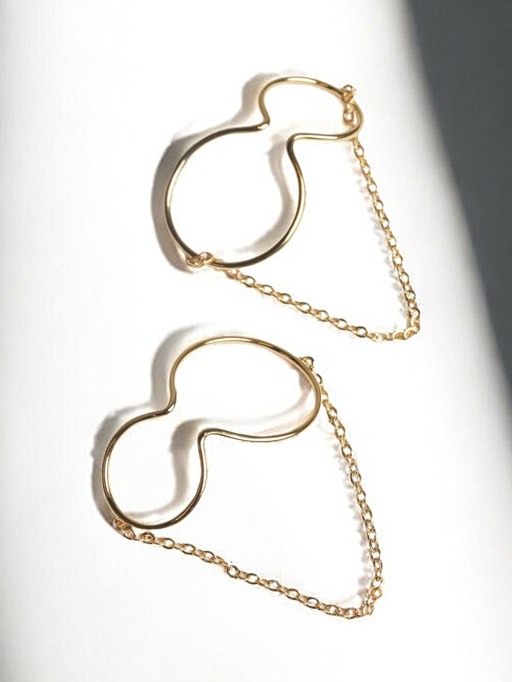 Curve Line Chain Ear Cuff Clip Without Piercing Cuff Earrings