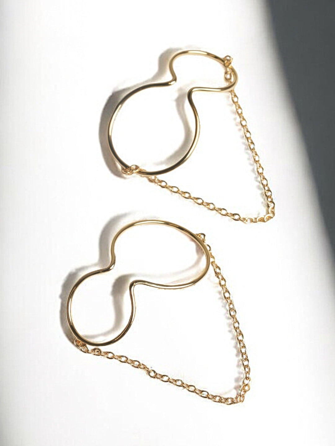 Curve Line Chain Ear Cuff Clip Without Piercing Cuff Earrings