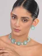 Aqua Rosette Necklace