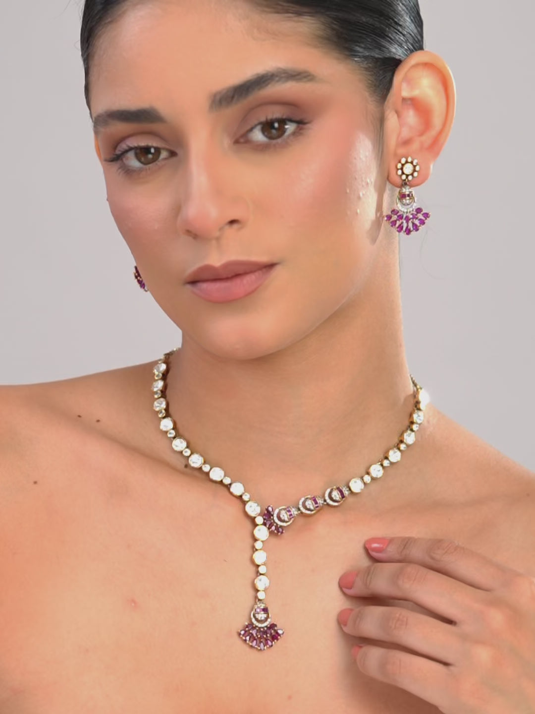 Ruby Polki Grace Necklace