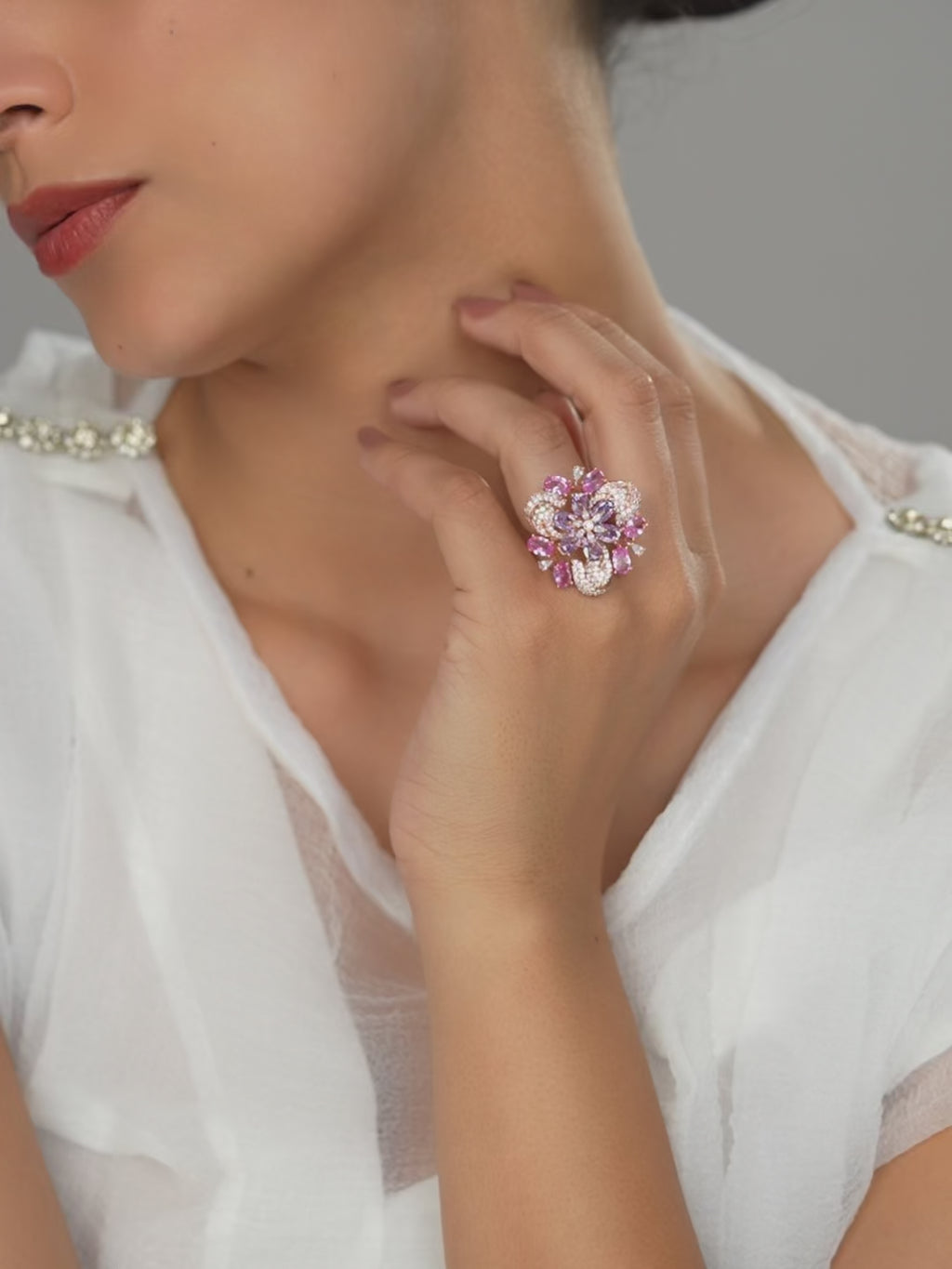 Violet Bloom Ring