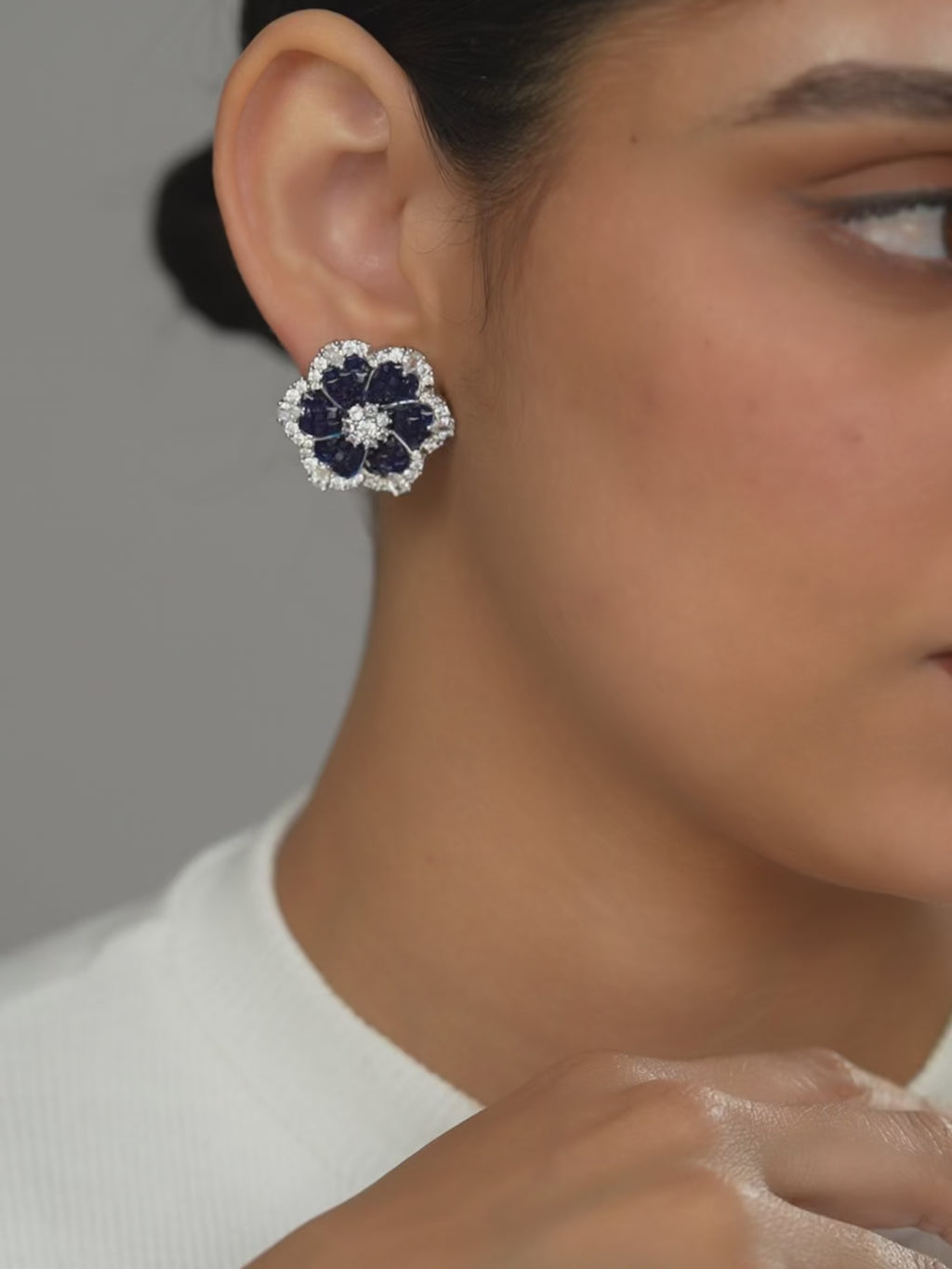 Blue Bloom Studs