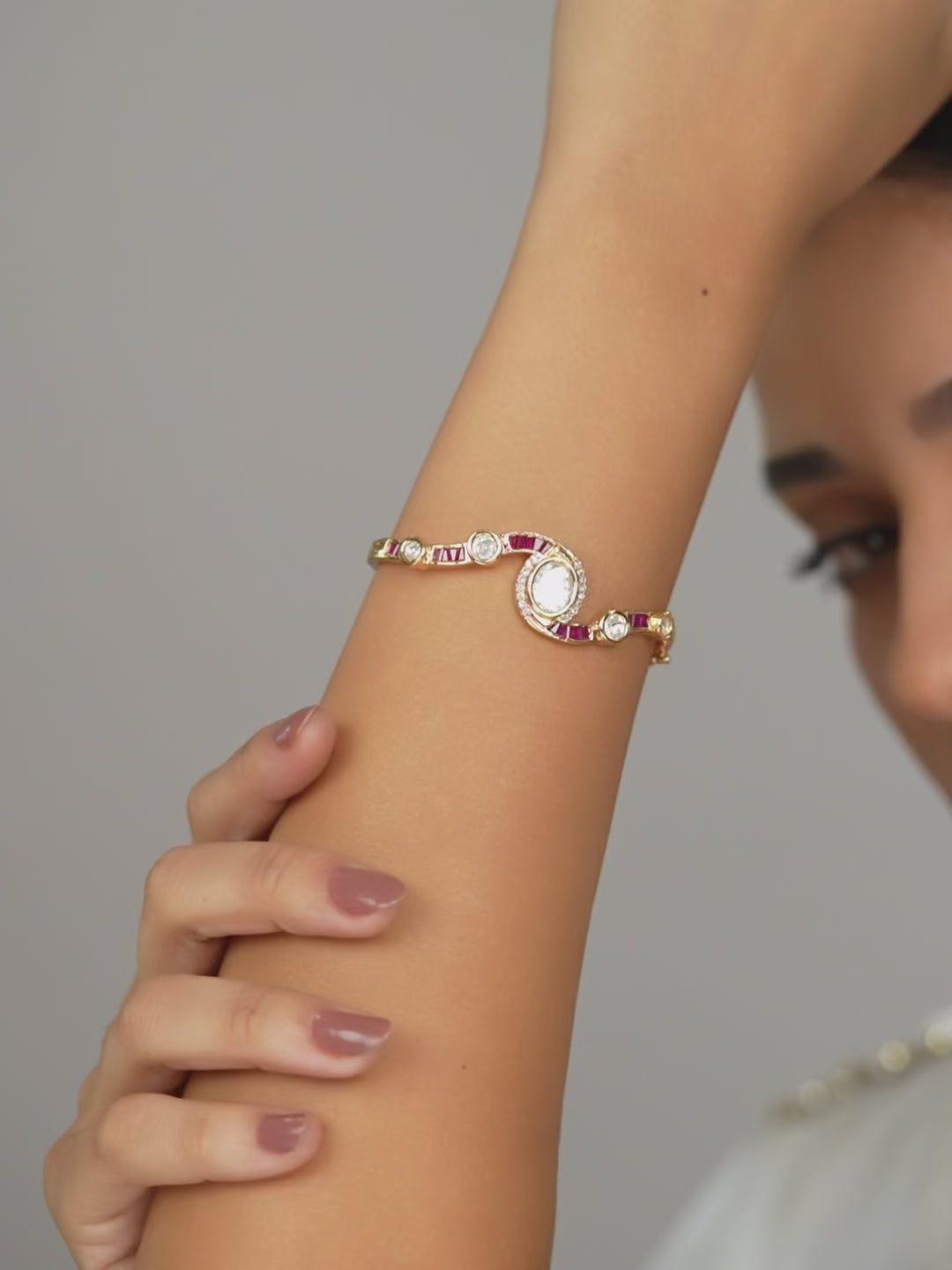 Ruby Curve Bracelet
