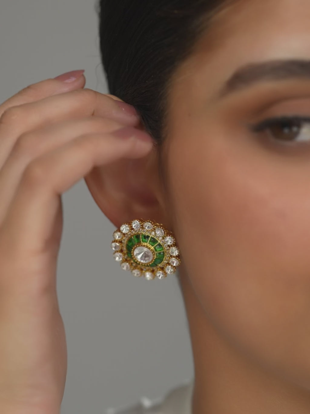 Green Aura Studs