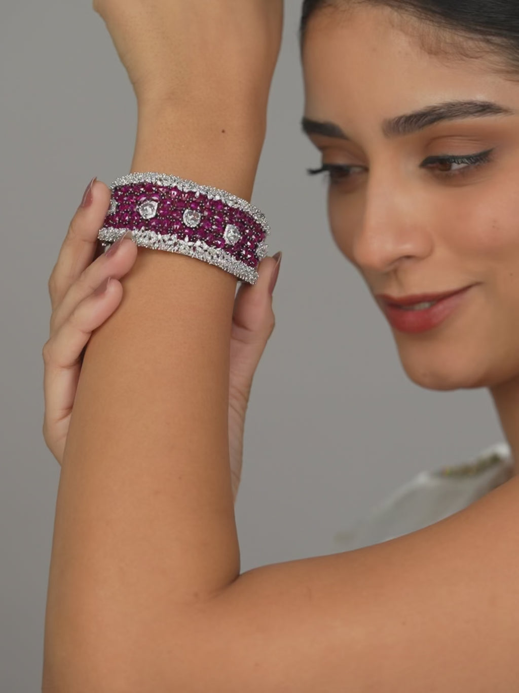 Wavy Ruby Bracelet