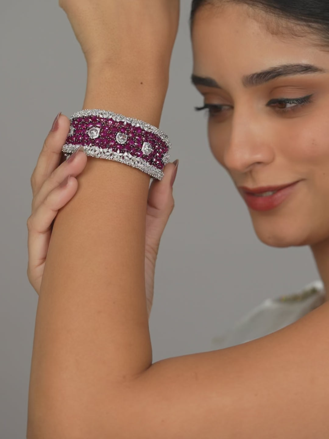 Wavy Ruby Bracelet