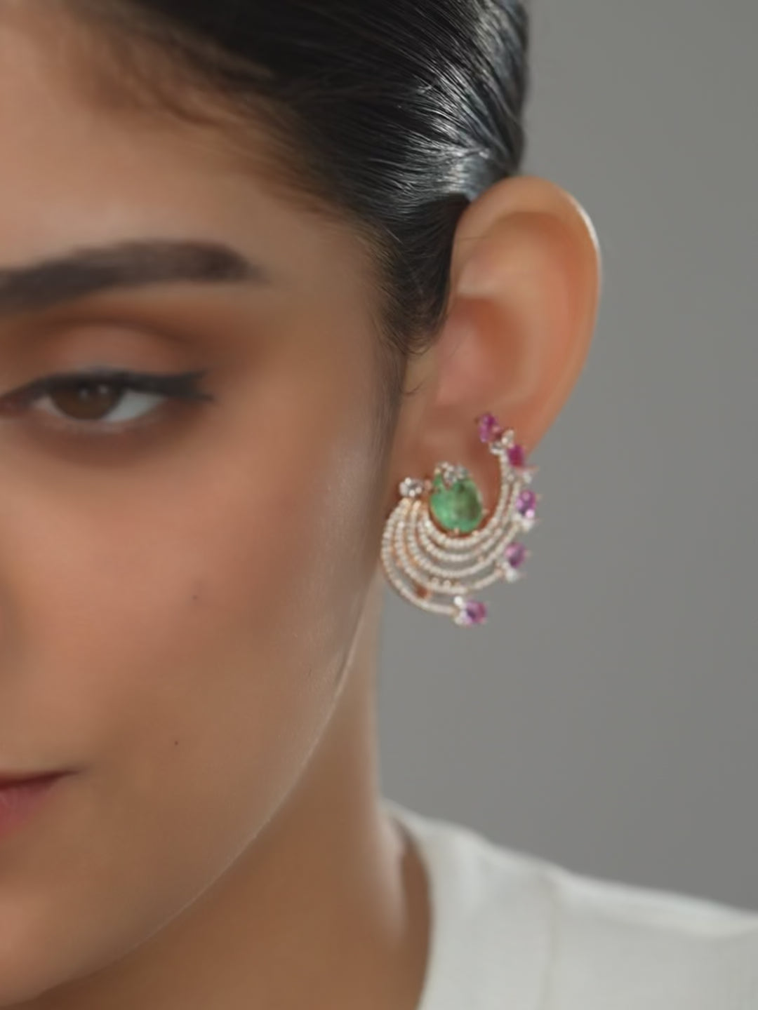Mint Pink Paradise Studs