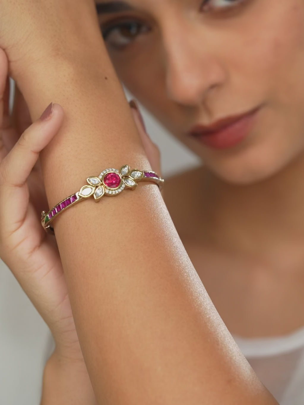 Ruby Petal Bracelet