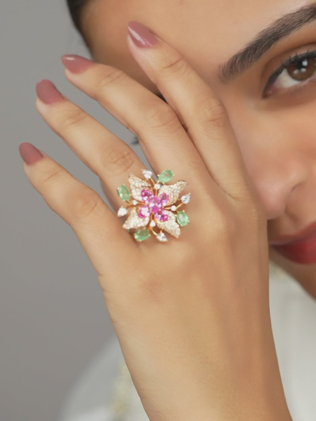 Floral Spark Ring
