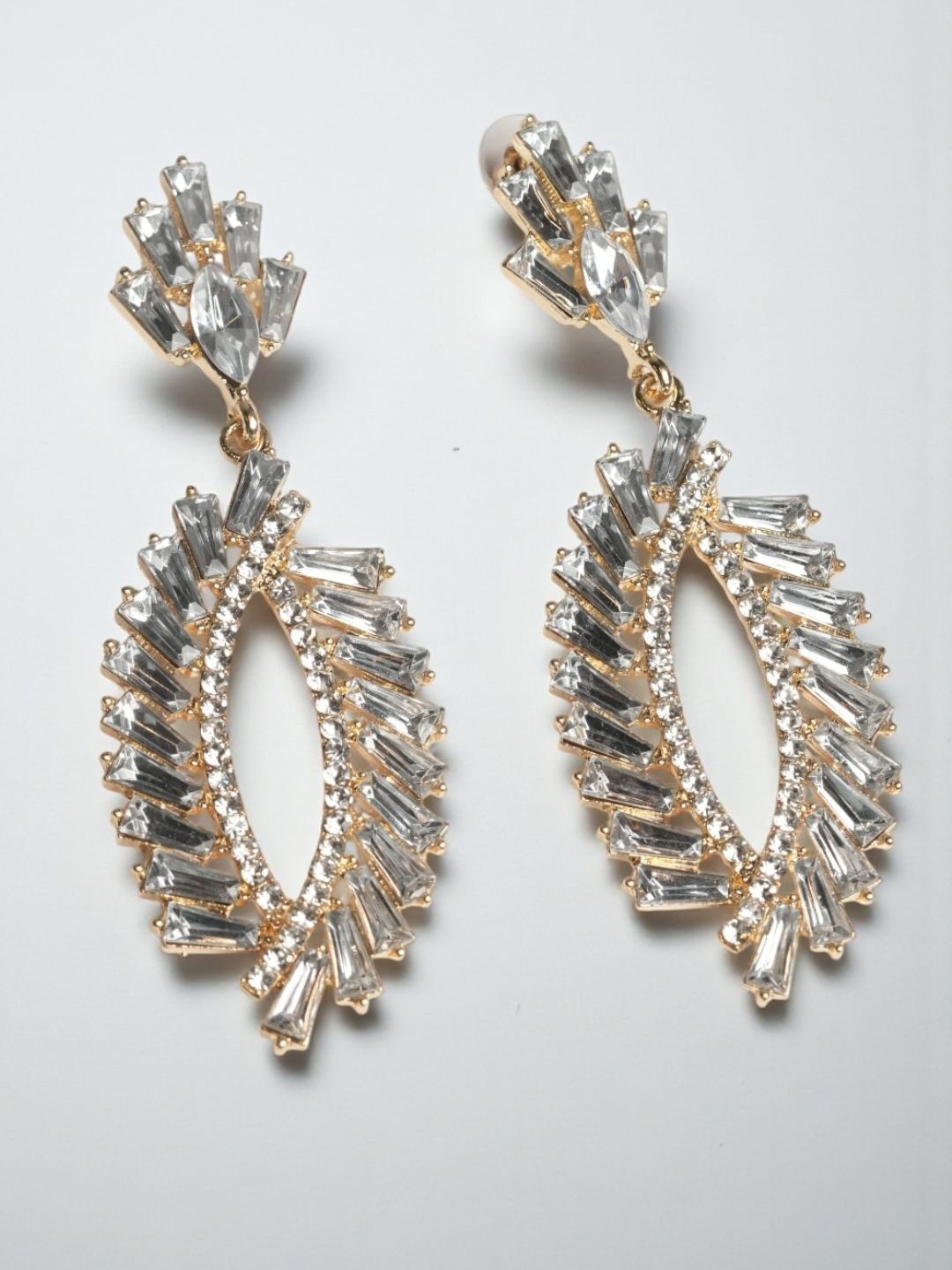 Rhinestone Long Drop Earrings