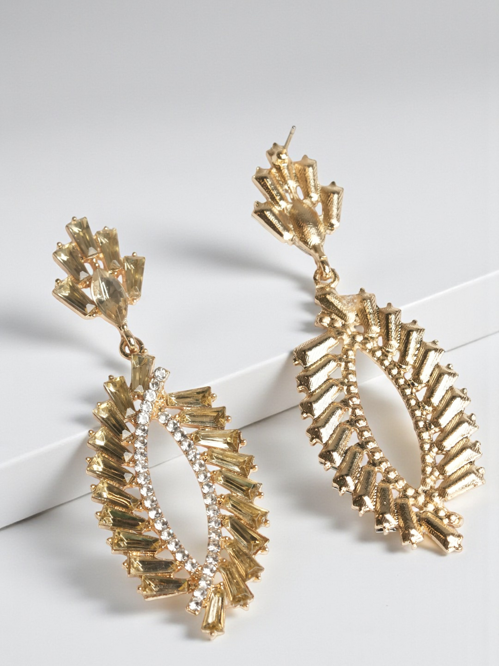 Rhinestone Long Drop Earrings