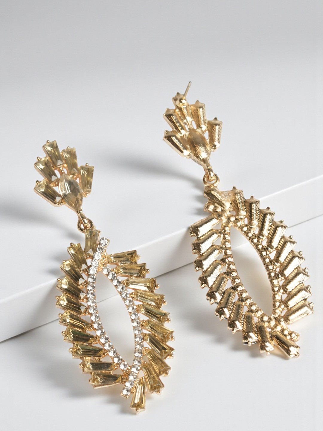 Rhinestone Long Drop Earrings